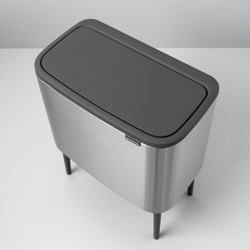 EAN 8710755316081 - Brabantia 316081 papelera 33 L Rectangular Acero inoxidable Negro, Acero inoxidable imagen 10