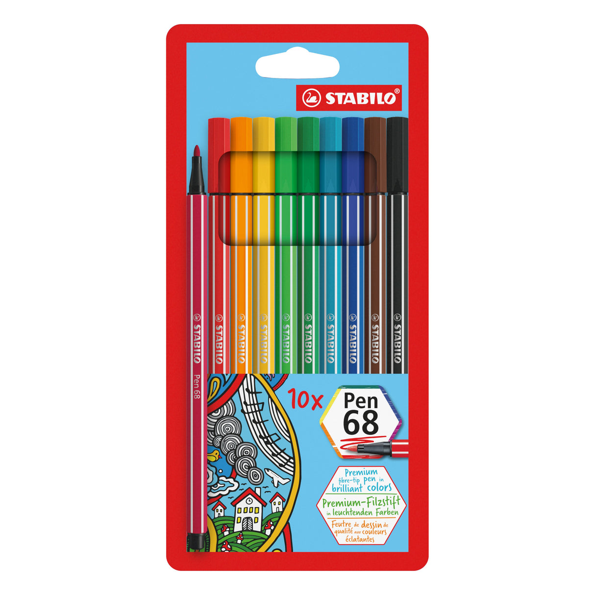EAN 4006381327329 - STABILO Pen 68 rotulador Multicolor 10 pieza(s) imagen 1