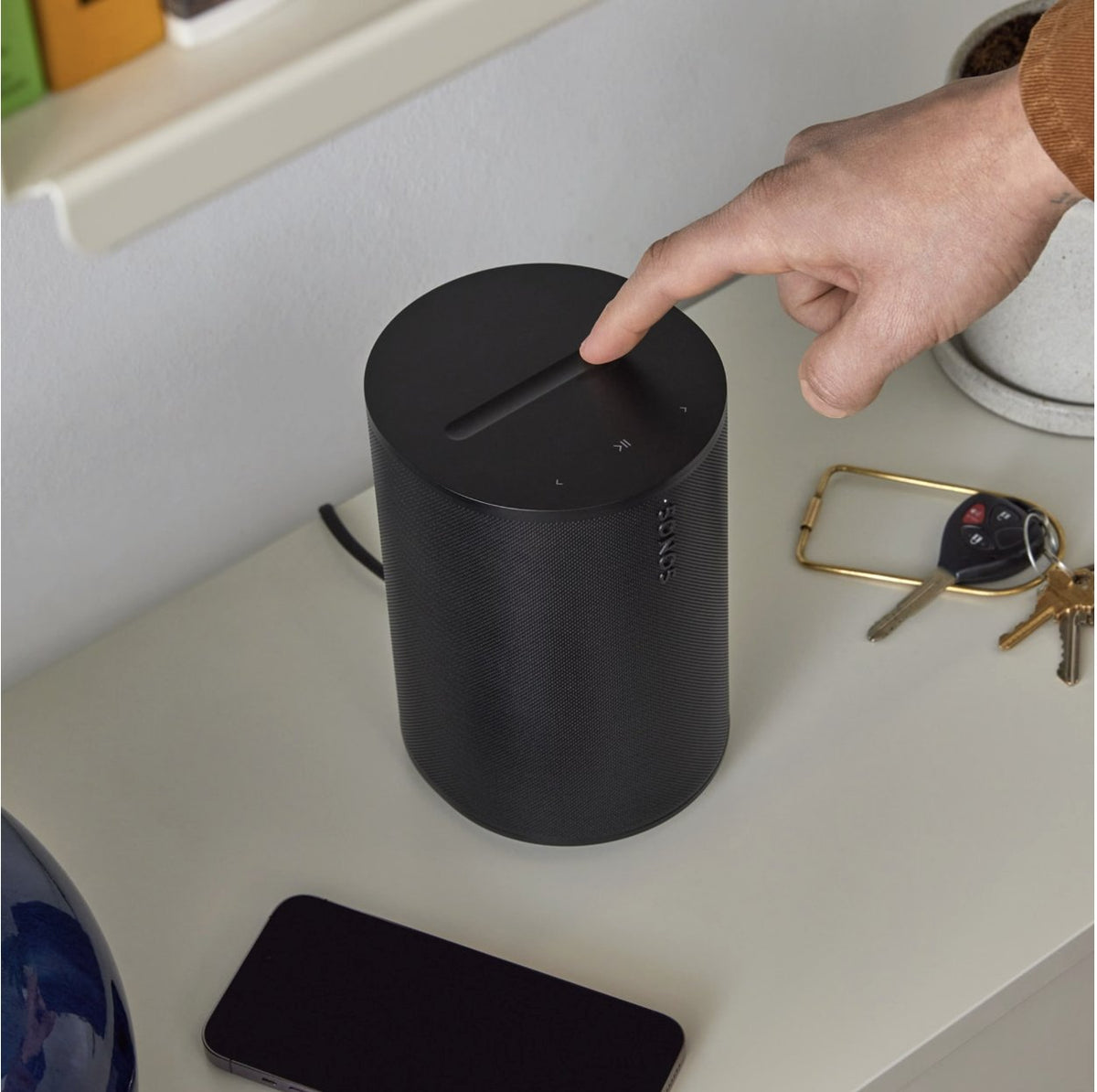 Altavoz Bluetooth Sonos Era 100sl Alimentación Por Cable Wifi 6 Control Táctil Intuitivo Sonido Estéreo Negro