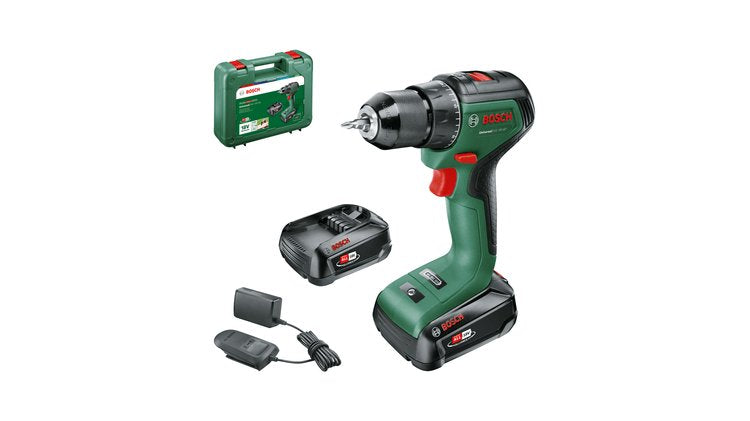 Bosch  Taladro Inalámbrico Universaldrill 18v-60 Verde/Negro, 2x Batería Li-Ion 2,0ah, Maletín, Power For All Alliance 06039d7002
