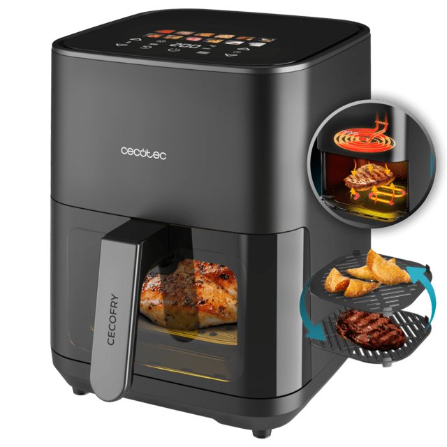 EAN 8435771915871 - Cecotec Cecofry&Grill Duoheat 4000 Sencillo 4 L Independiente 1900 W Freidora de aire caliente Negro imagen 1