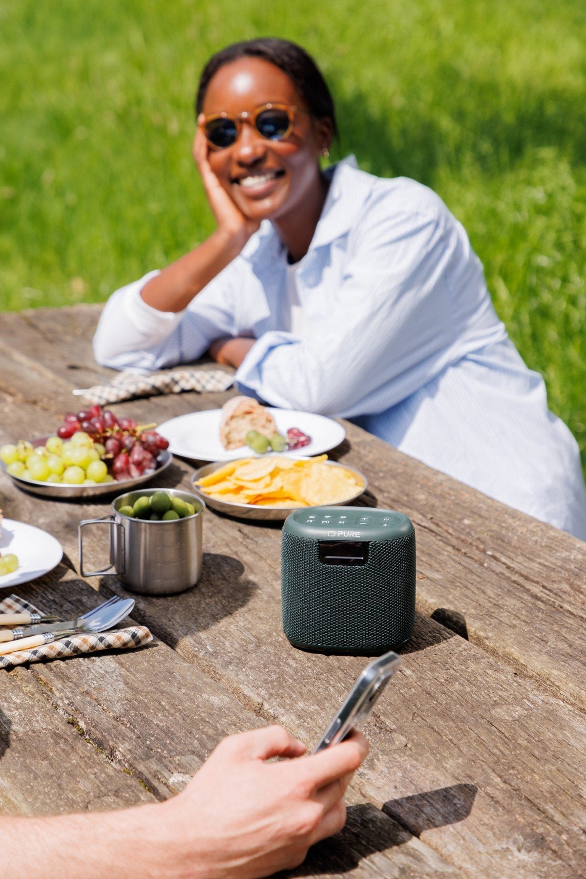 Pure Woodland Mini Wasserdichter Outdoor-Lautsprecher Mit Fm Dab+ Radio, Grün