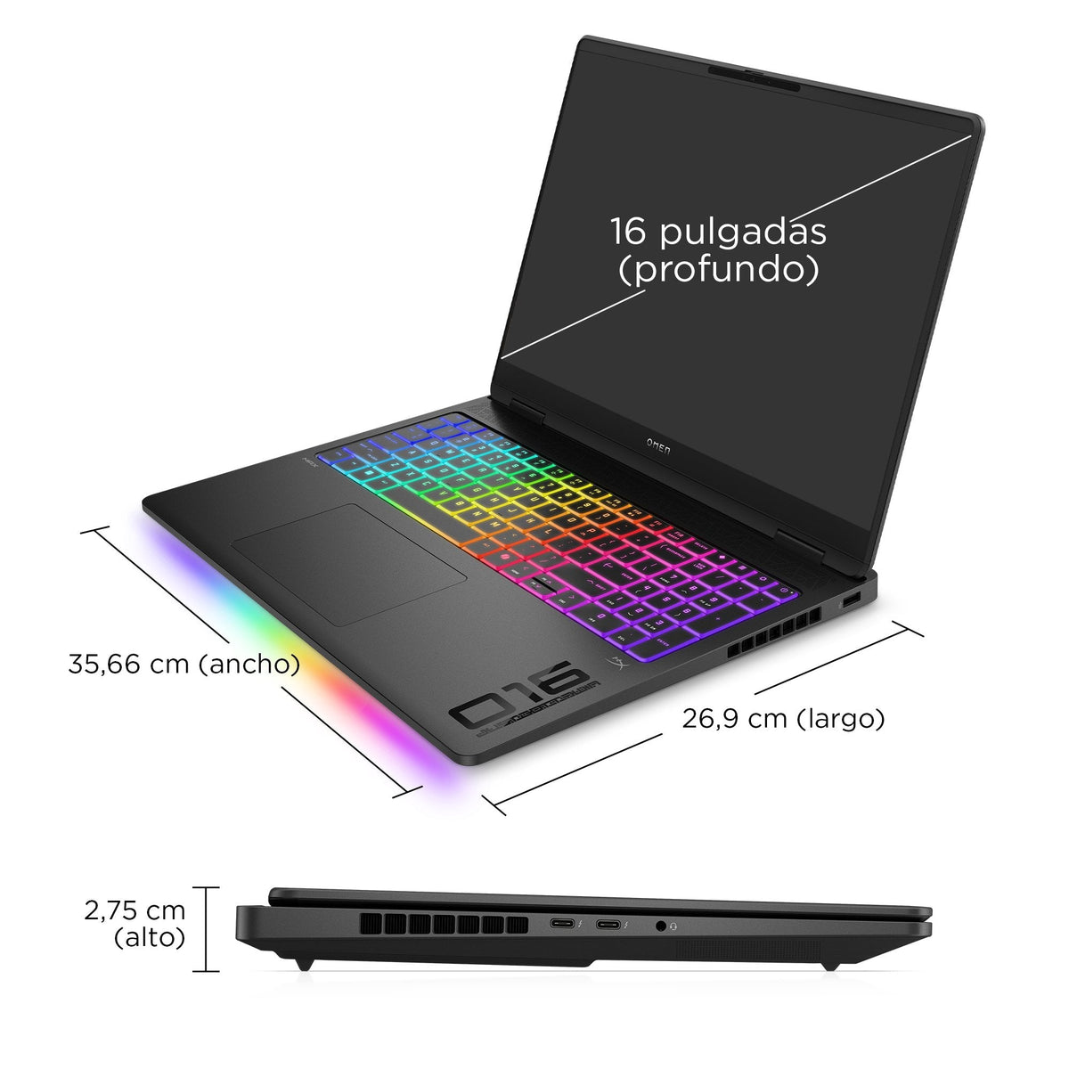Portátil Gaming Hp Omen Max 16 Ah0042ns 16" Wqxga Intel Core Ultra 9 275hx 32 Gb Ram 1 Tb Ssd Geforce Rtx 5080 Sin Sistema Operativo