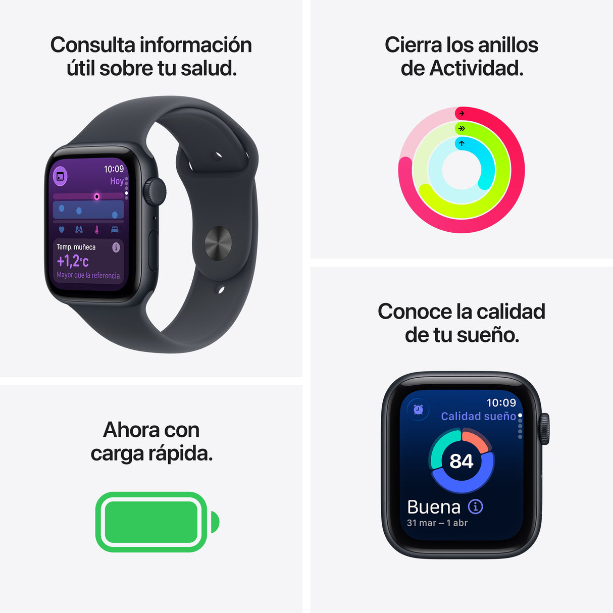 EAN 0195950430189 - Apple Watch SE (3nd generation) OLED 40 mm Digital 324 x 394 Pixeles Pantalla táctil 5G Negro Wifi GPS (s imagen 3