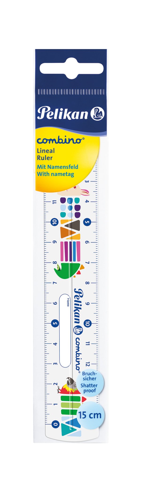 Regla Pelikan Combino Irrompible 15cm