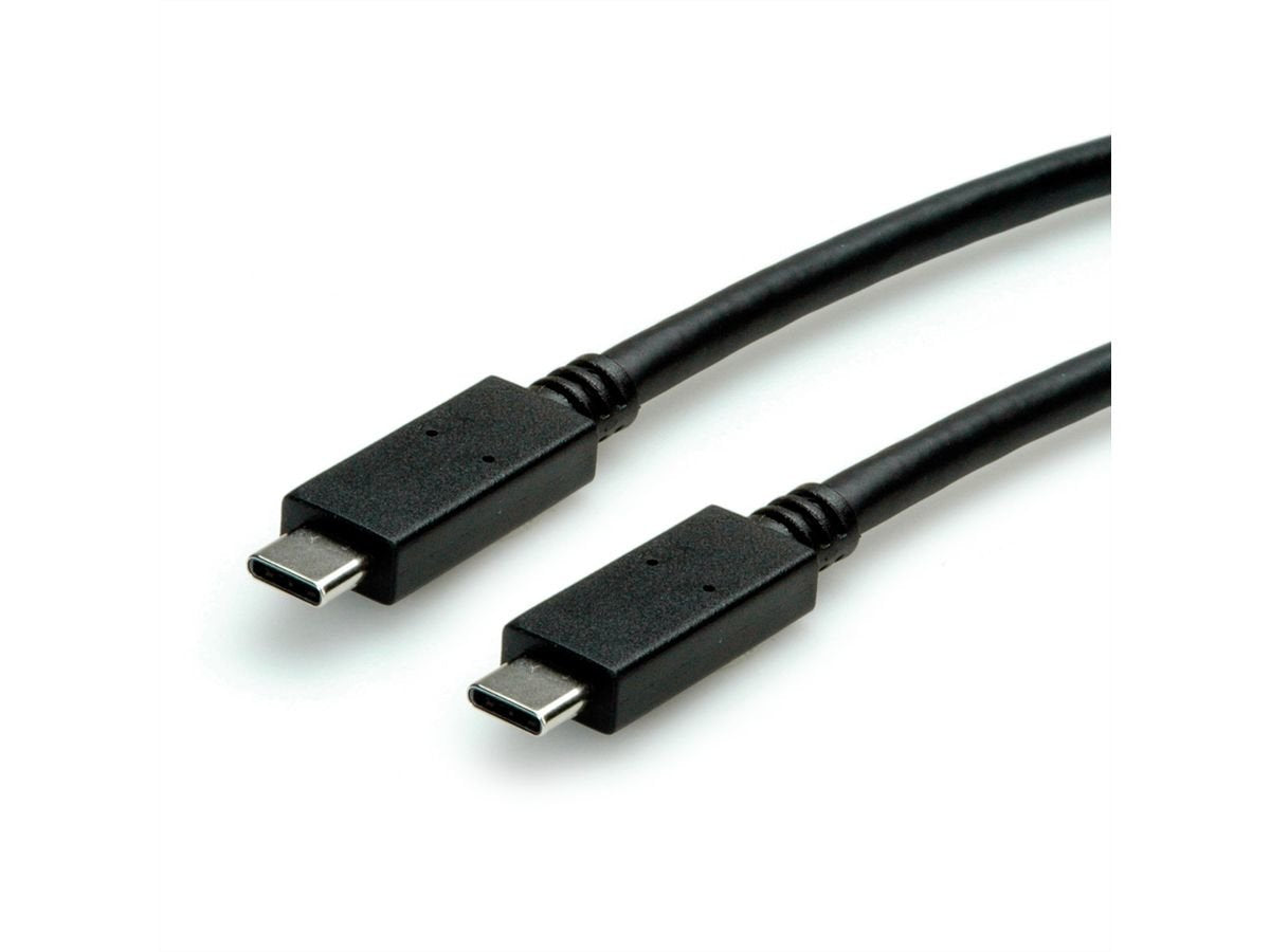 Roline Usb 3.2 Gen 2 Cable C-C St St 10gbit S Emark 100w Schwarz 0.5m