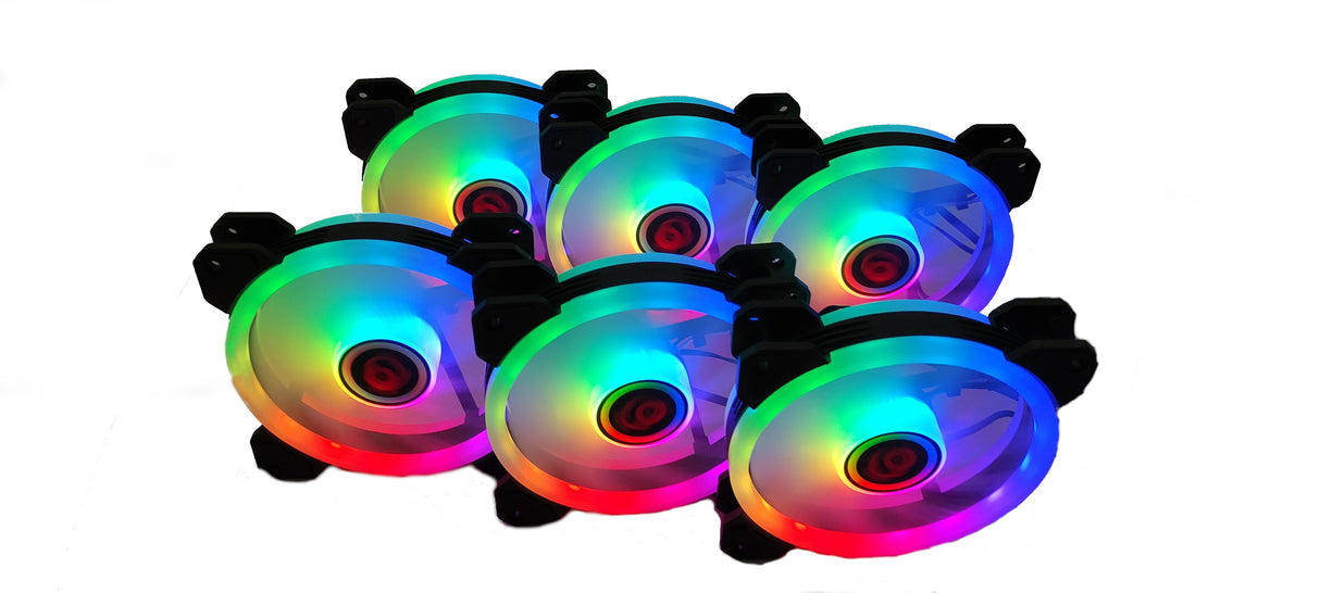 Talius Iris Spectrum Argb/Cronos - Kit De 6 Ventiladores 120 Mm Color Negro