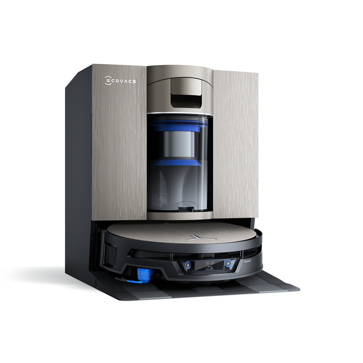 Ecovacs Deebot X12s Omnicyclone Vacuum Cleaner,Robot,Wet&Dry,27000pa,Truedge 3.0,Zerotangle 4.0,Ozmo Roller 3.0,Gold+Omnicyclone Auto-Empty