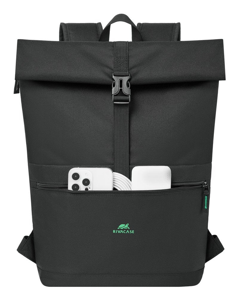 EAN 4260709015705 - Rivacase Gremio mochila City backpack Negro Poliéster, Tereftalato de polietileno reciclado (rPET) imagen 6