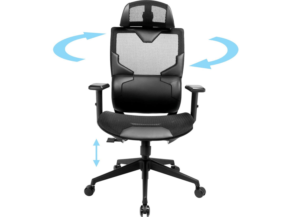 EAN 5705730640957 - Sandberg 640-95 silla para videojuegos Silla para videojuegos universal Asiento de malla Negro imagen 4