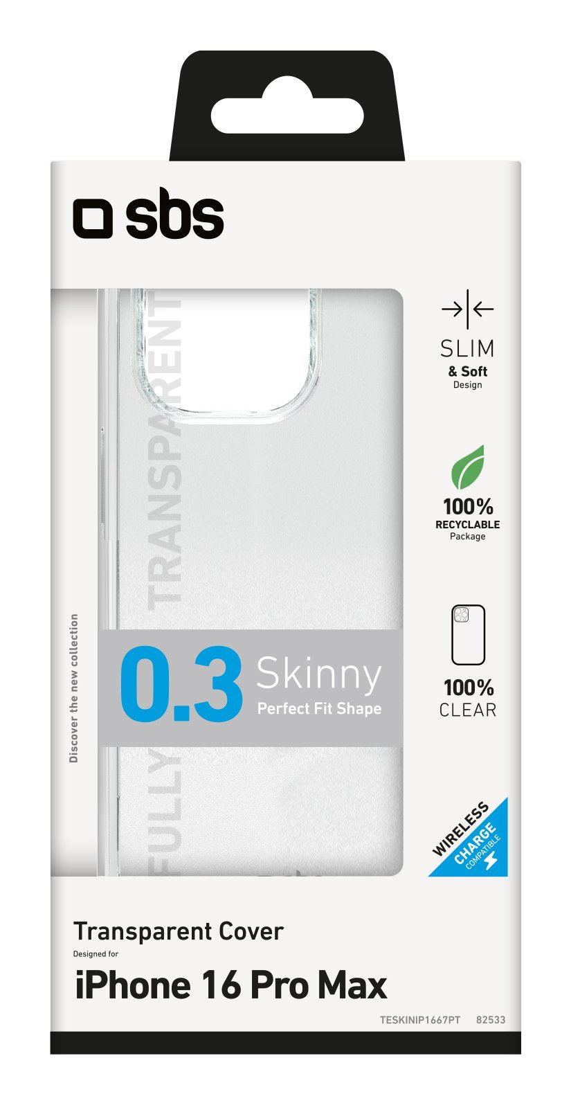 Sbs Skinny Cover Iphone 16 Pro Max Transparent