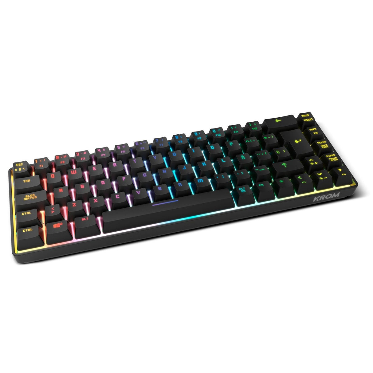 Teclado Español Mini Krom Kalista Rgb Membrana