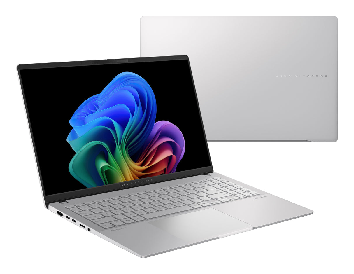 Asus Vivobook S 15 Oled S5507qa-Ma001w - Portátil 15.6" 3k 120hz (Qualcomm Snapdragon X1e-78-100, 32gb Ram, 1tb Ssd, Qualcomm Adreno Gpu, Windows 11 Home) Plata Fría - Teclado Qwerty Español