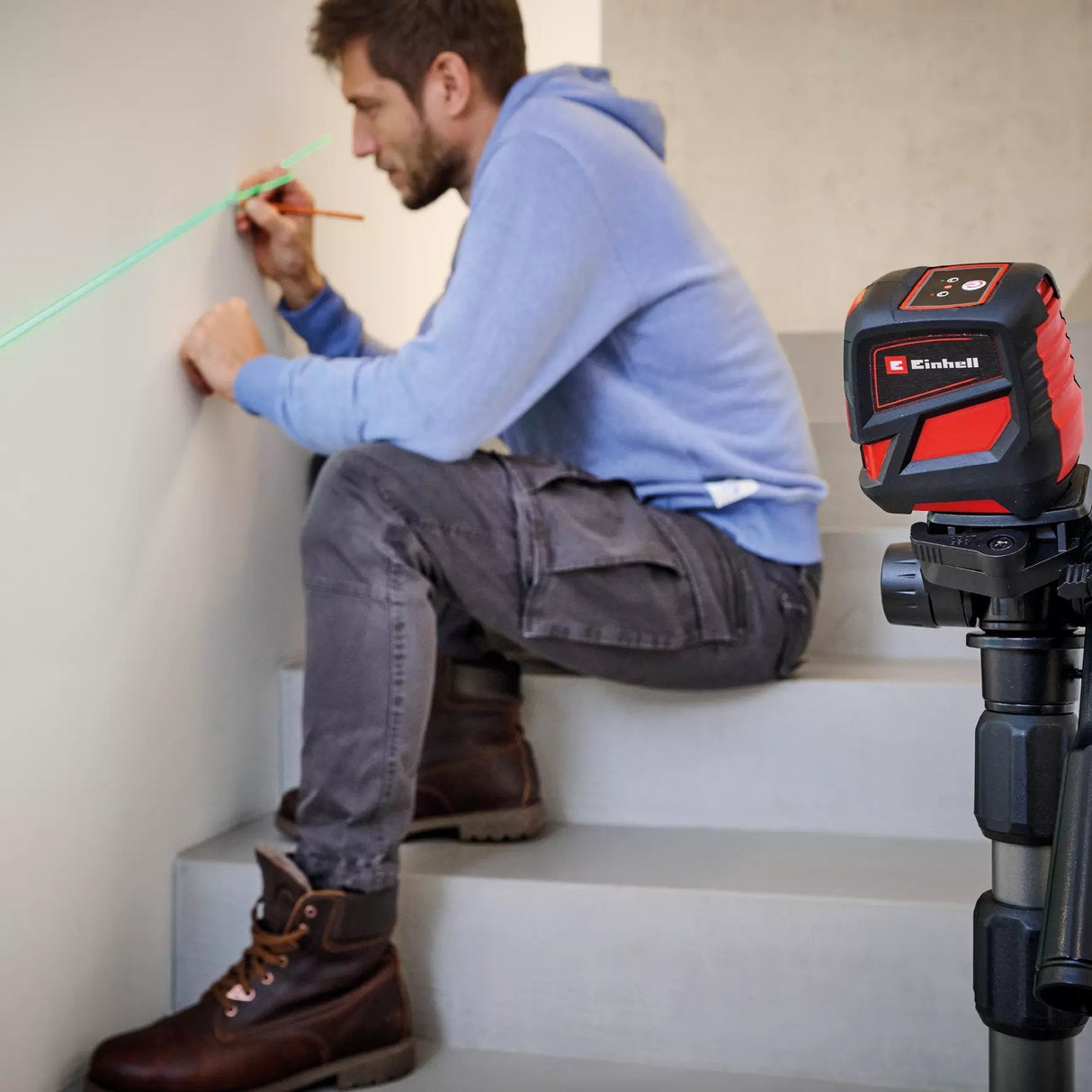 Einhell Tc-Ll 2 G, Láser De Líneas Cruzadas Negro/Rojo