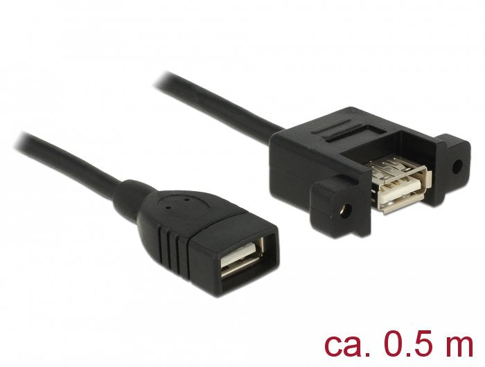 Delock Cable Usb 2.0 Typ-A Buchse > Usb 2.0 Typ-A Buchse Zum Einbau 0.5 M
