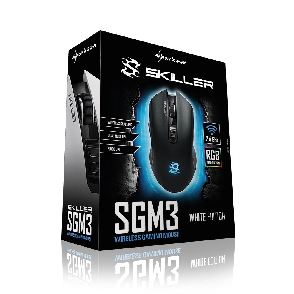 EAN 4044951026272 - Sharkoon Skiller SGM3 ratón Juego mano derecha RF Wireless + USB Type-A Óptico 6000 DPI imagen 7