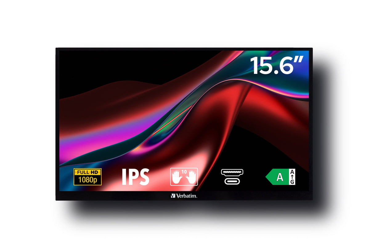 Verbatim Pmt-15 Portable Touchscreen Monitor 15.6" Full Hd 1080p Metal Housing