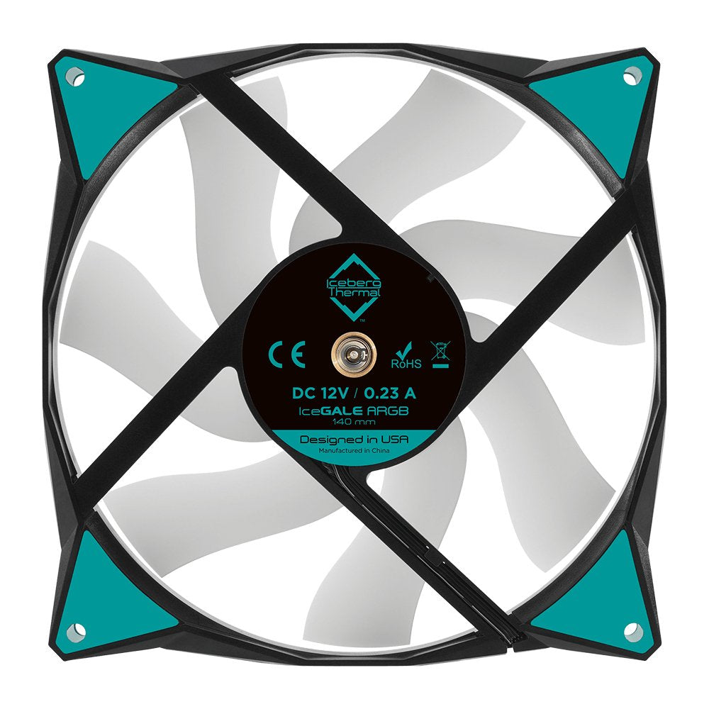 Ventilador Iceberg Thermal Icegale Argb - 140 Mm Argb Negro