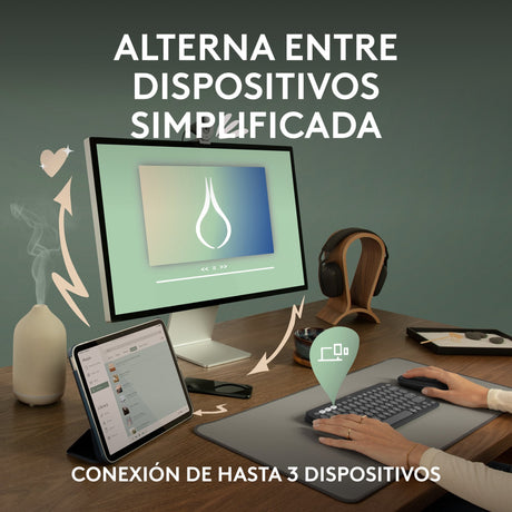 EAN 5099206111127 - Logitech 920-011827 teclado Universal RF Wireless + Bluetooth QWERTY Español Grafito imagen 8