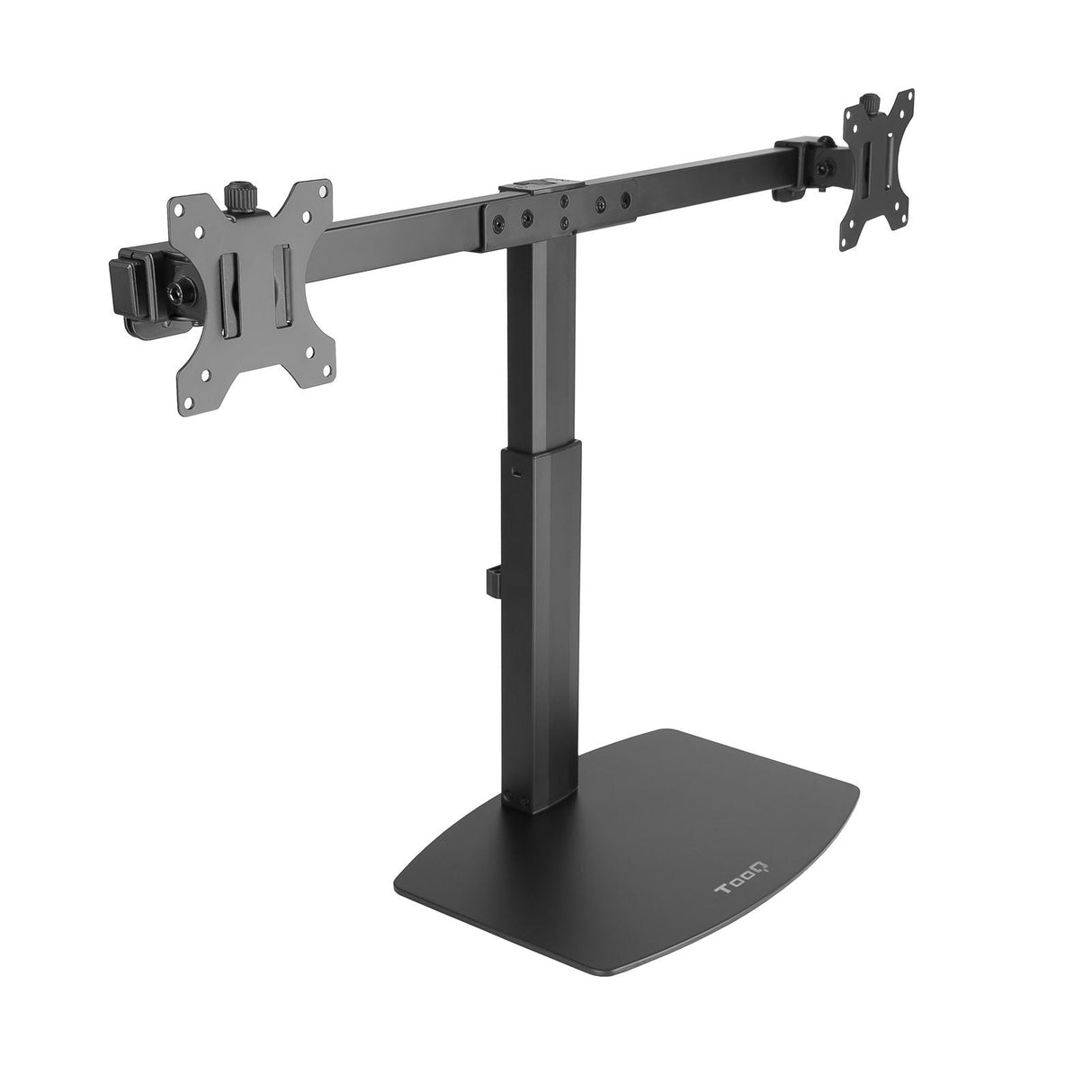 Tooq Soporte De Mesa Para 2 Monitores De 17"-27" - Regulacion De Altura Por Piston De Gas - Gestion De Cables - Peso
