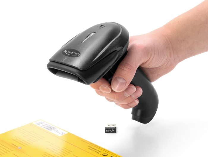 Delock Barcode Scanner 1d Laser Para 2.4 Ghz, Bluetooth Oder Usb