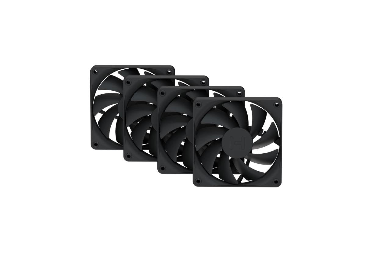 Hyte Fa12, Ventilador De Caja Negro, Paquete De 4, 120 Mm Fan-Hyte-Fa12-Bb-4