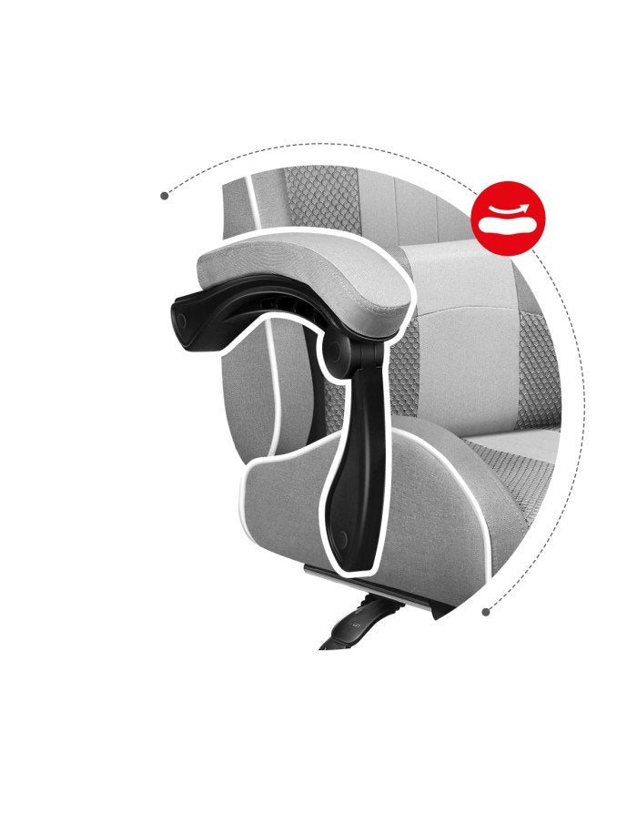 EAN 5903796011371 - Huzaro FORCE 4.7 Silla para videojuegos de PC Asiento (de seguridad) de butaca Gris imagen 3
