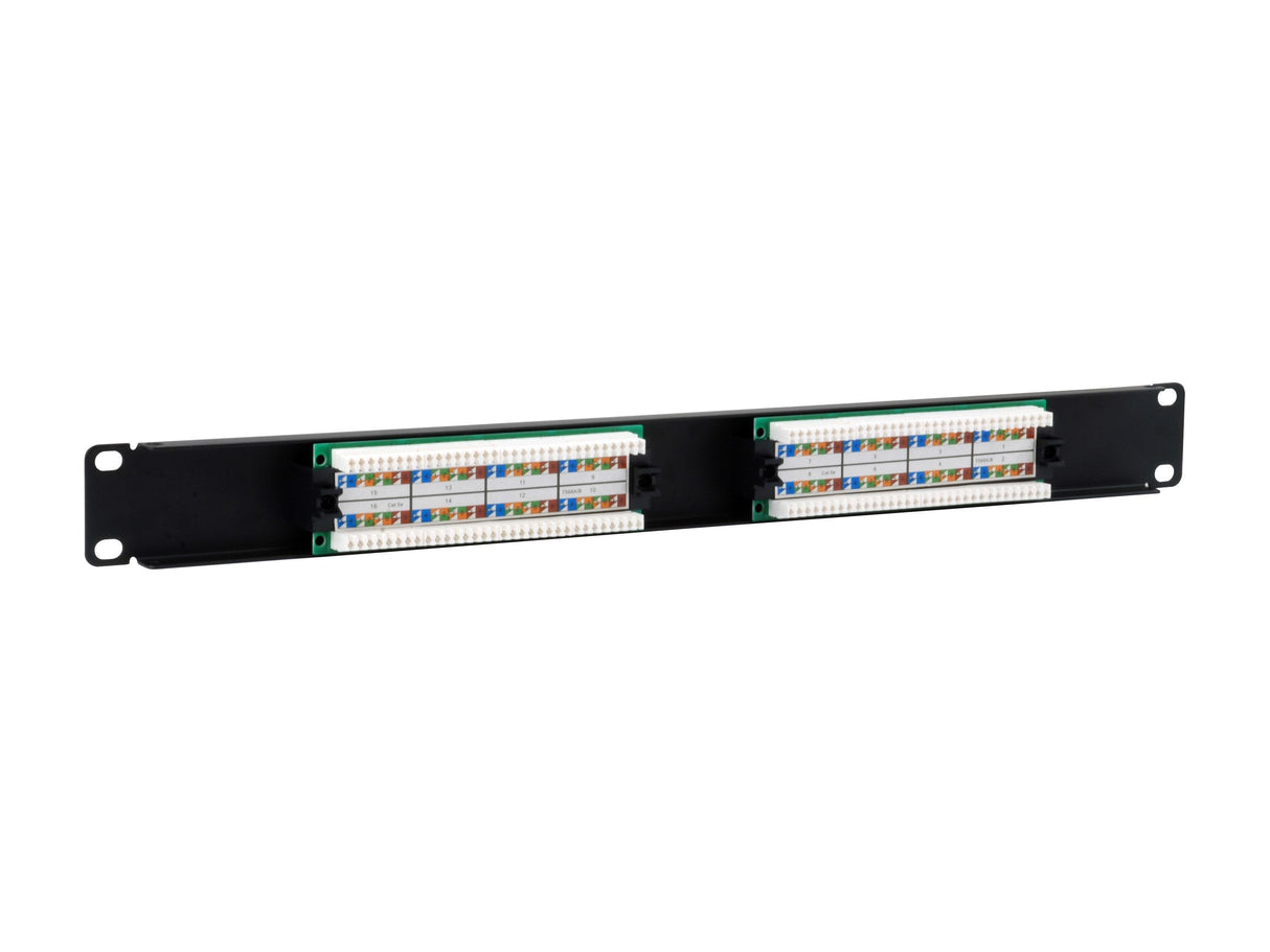 Equip Patch Panel 16x Rj45 Cat5e 19 "1u Sin Blindaje Negro