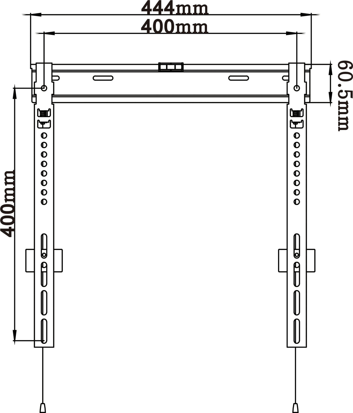 EAN 5907595440059 - Omega OUTV400SF soporte para TV 152,4 cm (60") Negro imagen 6