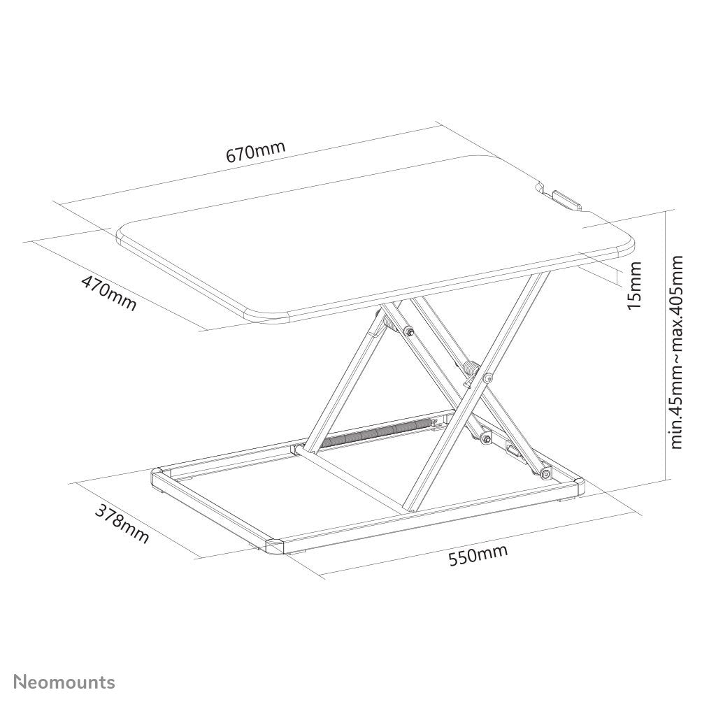 EAN 8717371448417 - Neomounts NS-WS050BLACK estacion de trabajo sentado o de pie imagen 19