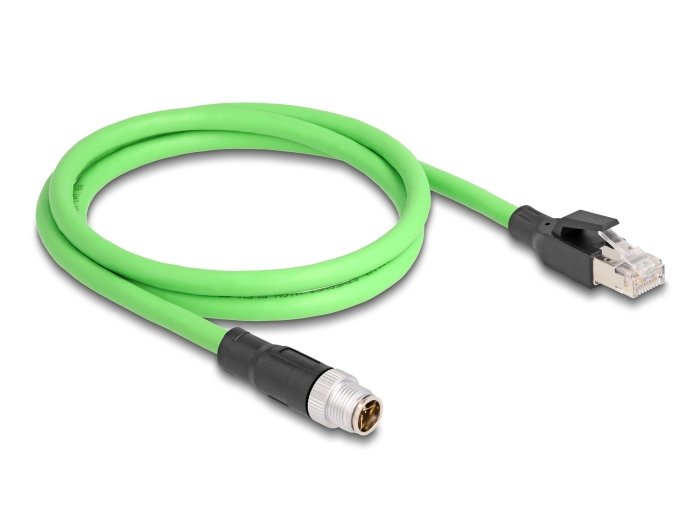 Delock 80436 Cable M12 Codificado X 8 Pin Macho A Macho Pur (Tpu) 1 M