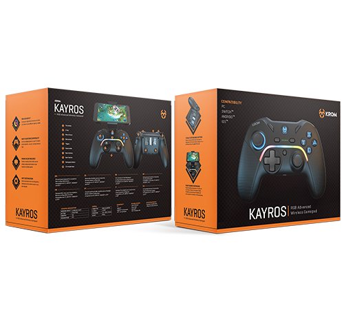 Mando Gamepad Krom Gamming Kayros Argb Pc Switch Android Ios