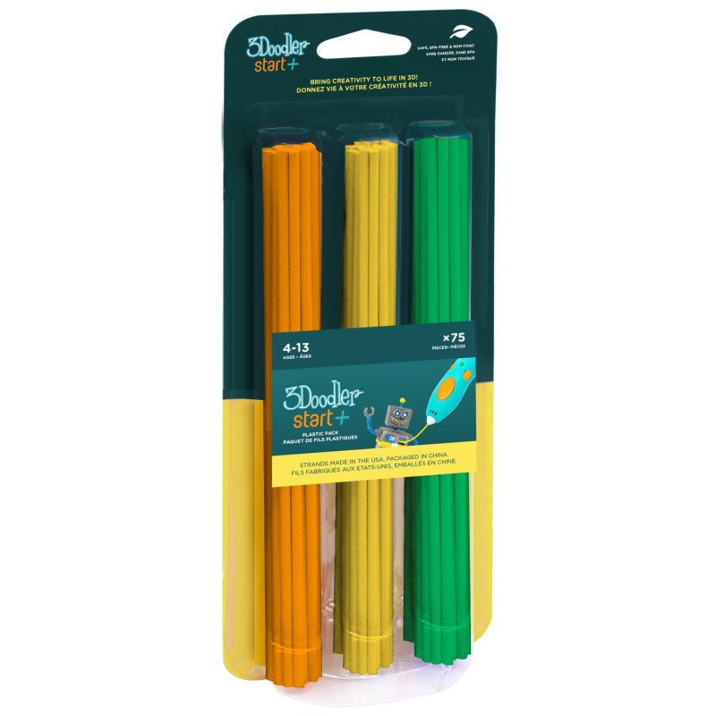 3doodler Mart Filament 75 Orange, Amarillo, Verde \"Garden Blend\"