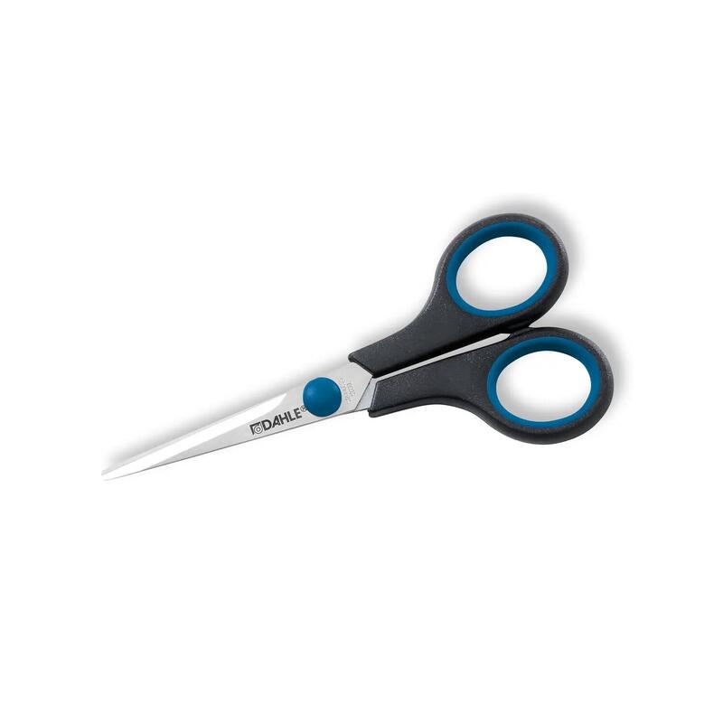 Dahle 54405 Office Comfort-Grip Tijeras De Acero Templado 14cm - Hojas Afiladas - Mangos Revestidos De Goma