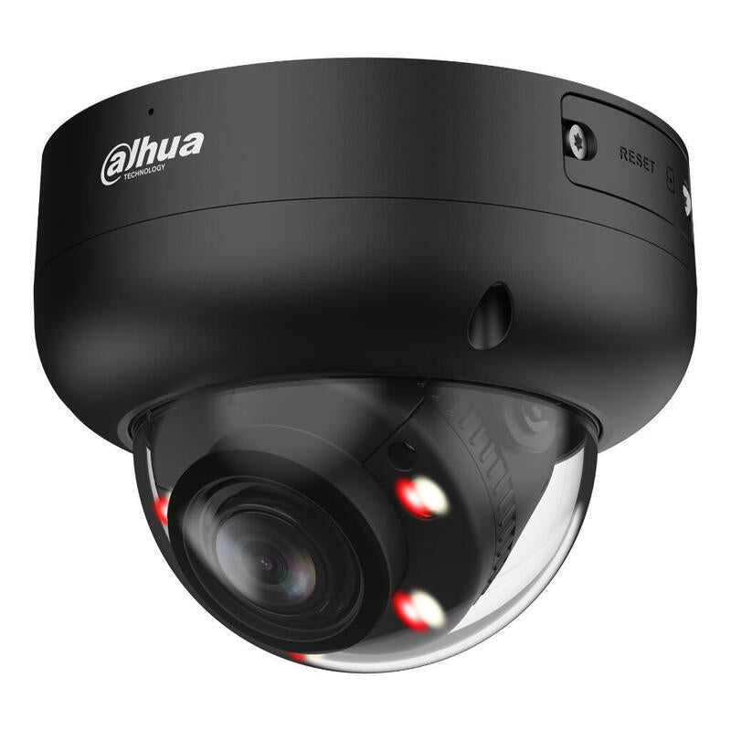 Dahua Ipc-Hdbw3449r-Zs-Il-B Domo Ip 4m H265 Full Color Wdr Iluminación Dual Led50m/Ir50m 2.7-13.5mm Ip67 Ik10 Poe Mic Ai. Color Negro