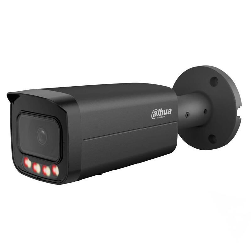 Dahua Ipc-Hfw21249t-S-Il-0280b-B Tubular Ip 12m H265 Wdr Iluminación Dual Led30m/Ir30m 2.8mm Ip67 Poe Mic Ai Color Negro