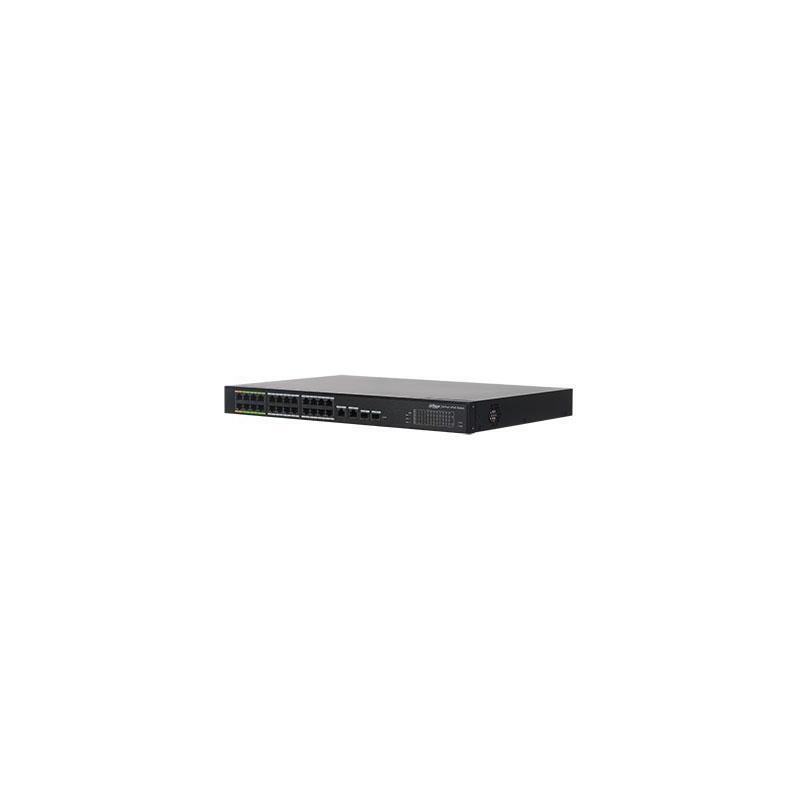 Dahua Lr2226-24et-360 Switch Epoe 24 Puertos 10/100 (8 Epoe/Eoc + 16 Poe) + 2 Uplink Combo Gigabit/Sfp 802.3at 360w Manejable Layer 2 - Modo Epoe 800m