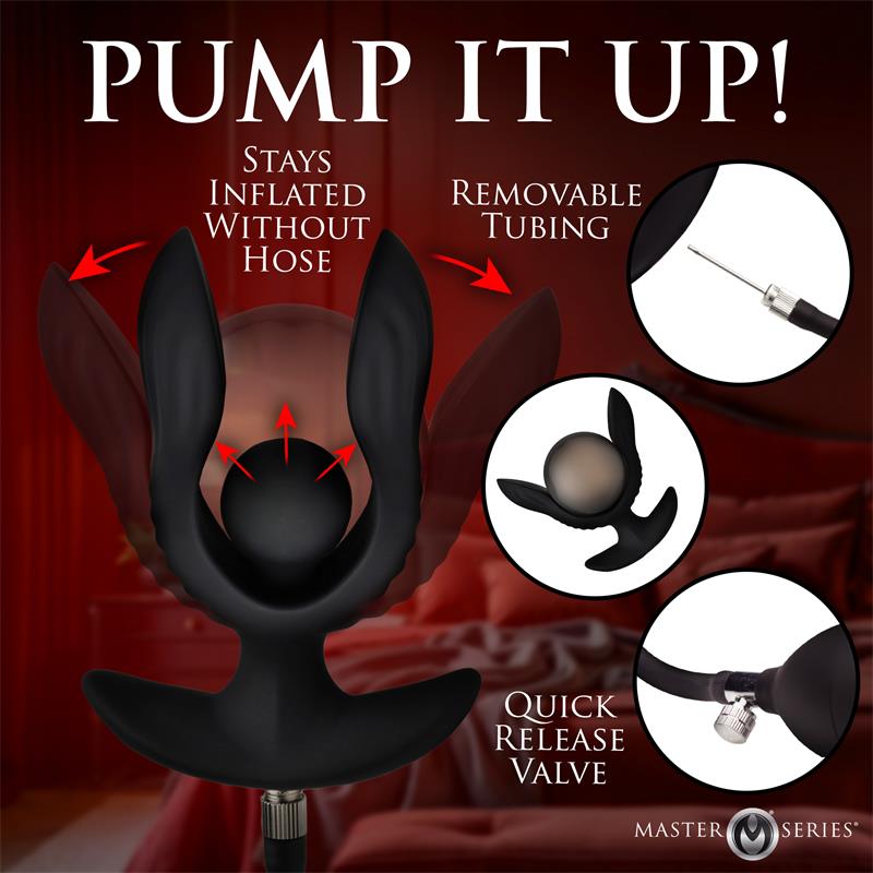 Dark Pearl Plug Anal Con Inflado Y Vibración Con Control Remoto