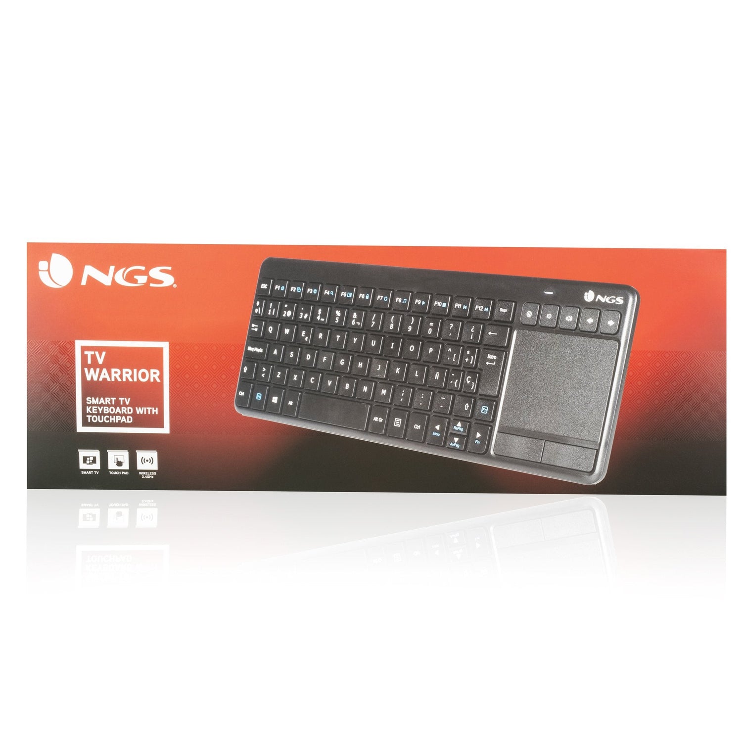 Teclado Frances Ngs Con Touchpad Con Teclas Multimedia Inalambrico 2.4ghz - Layout - Negro