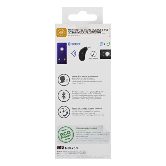 Transmetteur Bluetooth T Nb Compact Con Jack 3,5mm (Negro)