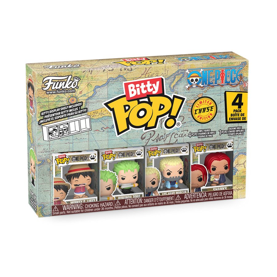 Blister 4 Figuras Bitty Pop One Piece Luffy