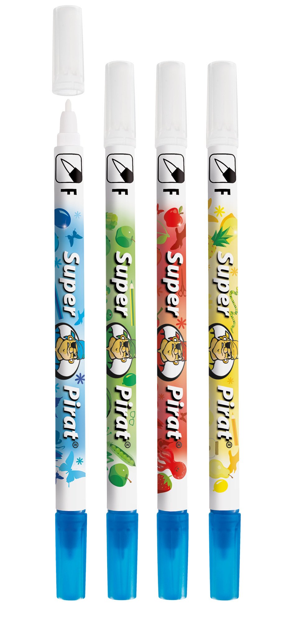 Pelikan 671701 - Fein - Rundspitze - Mixto Colores - Azul - Blanco - Redondo - Alemania