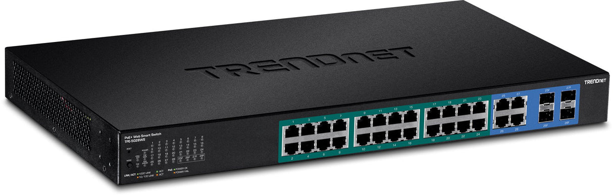 EAN 0710931161182 - Trendnet TPE-5028WS switch Gestionado Gigabit Ethernet (10/100/1000) Energía sobre Ethernet (PoE) 1U Negr imagen 1