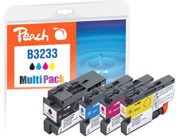 EAN 7640460542219 - Peach LC-3233 cartucho de tinta 4 pieza(s) Negro, Cian, Magenta, Amarillo imagen 1