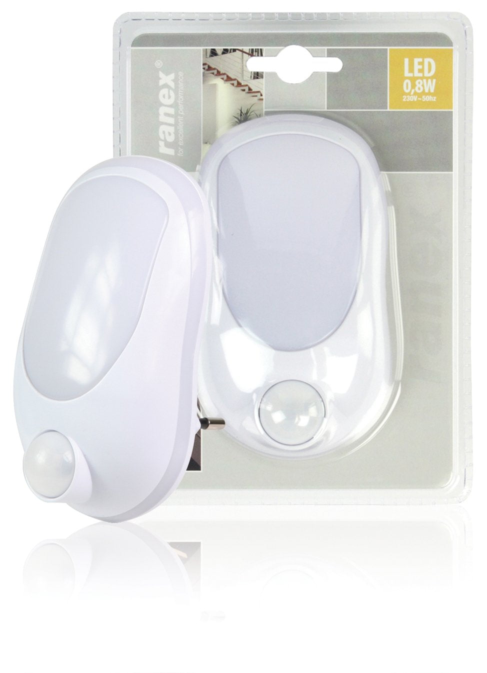 Luz De Noche Con Sensor De Movimiento Smartwares 10.013.04 0.4w Blanca