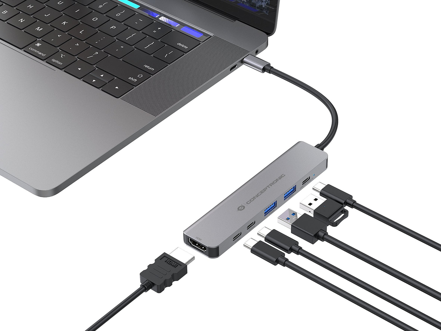 Docking Usb-C Conceptronic Donn33g 1xhdmi 1xusb-C Pd 100w 2xusb-A 3.0 2xusb-C