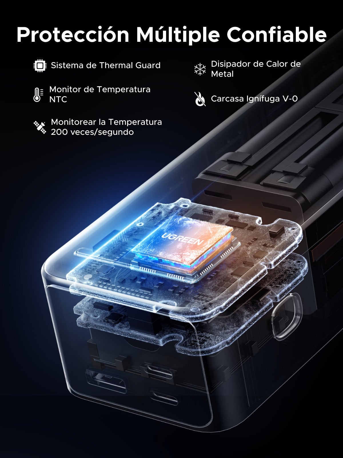 EAN 6941876242931 - Ugreen 25000mAh 200W Fast Charging Powerbank Gris imagen 18