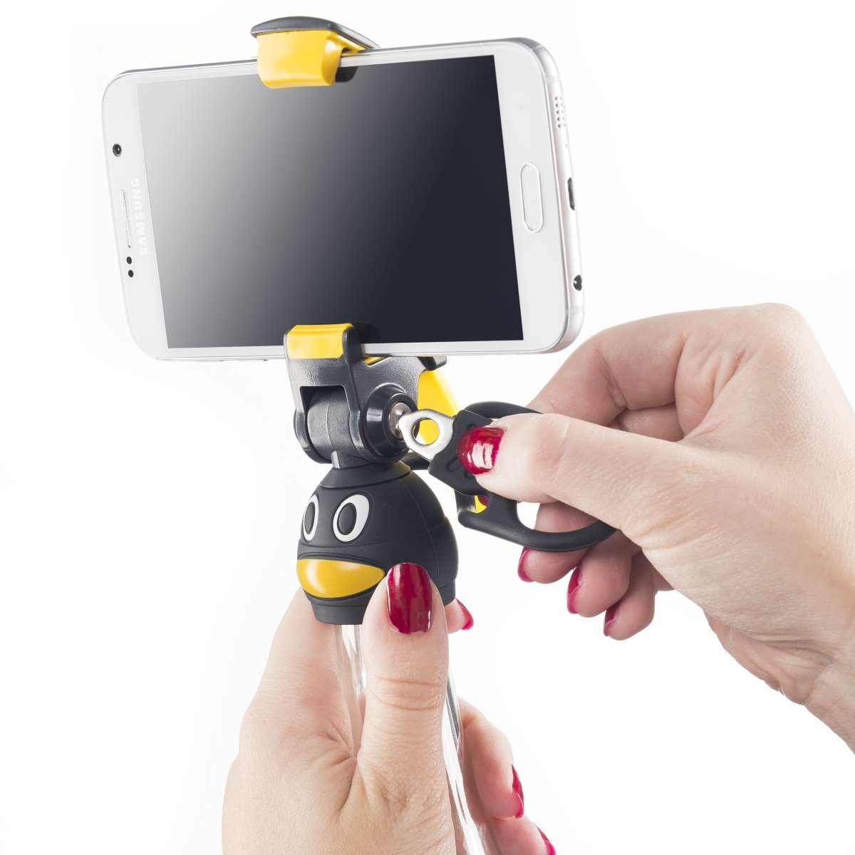 EAN 4056929212365 - Mantona 21236 soporte Soporte activo para teléfono móvil Teléfono móvil/smartphone Negro, Amarillo imagen 9