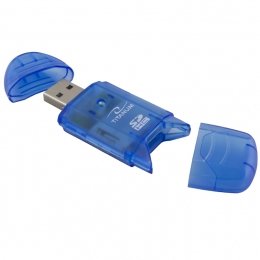 Lector De Tarjetas Externo Titanum Ta101b Azul Usb 2.0