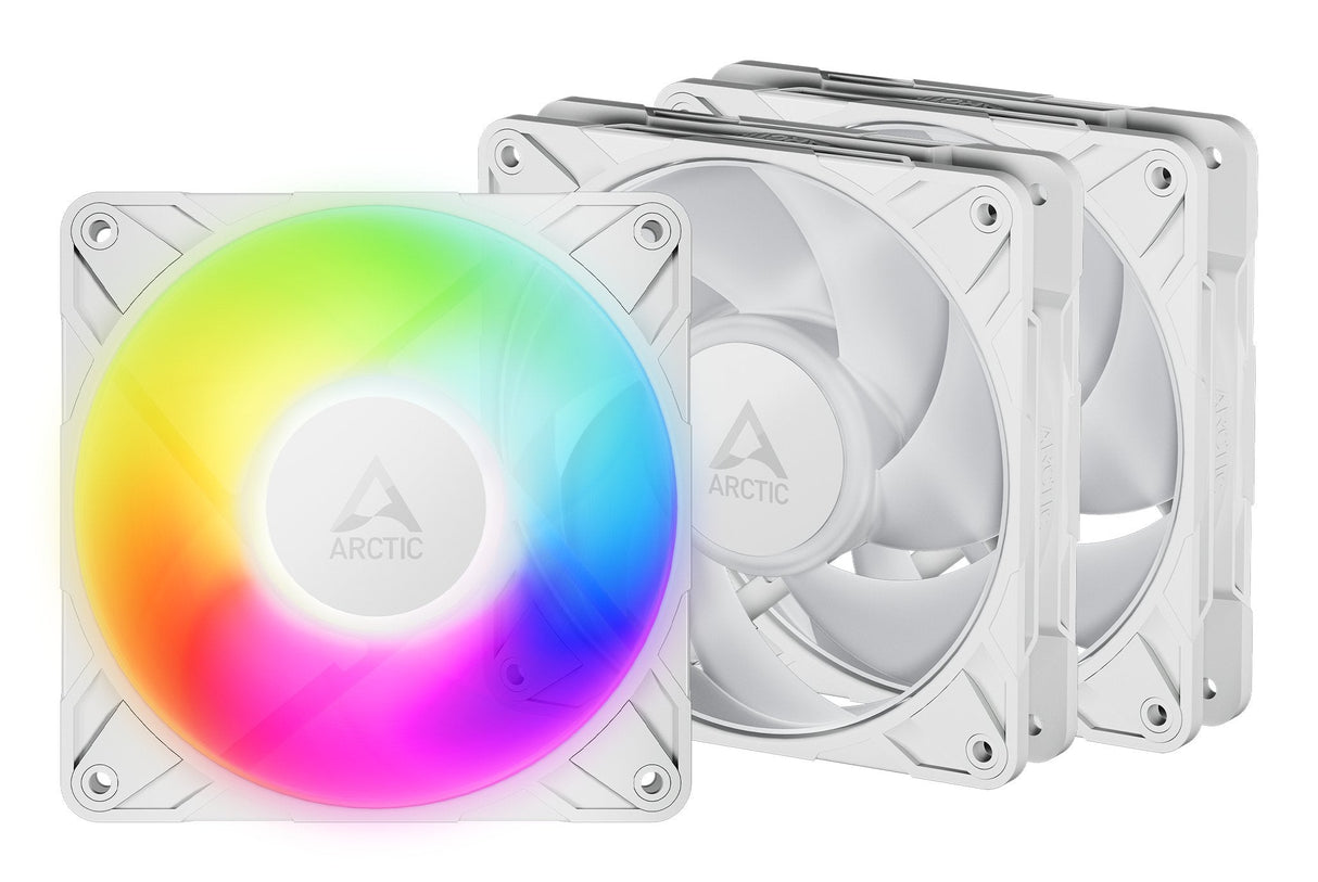 Arctic P12 Pro Pwm A-Rgb (White) - Pack 3 Ventiladores